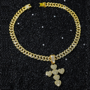 2026 Popular Innovative Design Hiphop Style Love Heart <b>Cross</b> Pendant Necklace Exquisite Simple Men's Necklaces Fashion Jewelry - Product Image 4