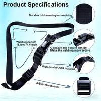 Accessoire de Conduite Confortable Anti-Crampes pour Femmes Enceintes, Ceinture de Sécurité de Voiture Réglable en Nylon avec Soutien Abdominal - Noir