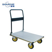 Carretilla de Plataforma Manual de Aluminio de Cuatro Ruedas 250KG Industrial para Compras OEM FW-99E