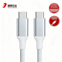 Câble de charge rapide PD 30W Type-C vers Type-C en nylon tressé de haute qualité, conducteur en cuivre pur pour ordinateur IOS, écouteurs - 480 Mbps de données