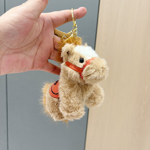 Nouveau pendentif en peluche de poney en peluche courte et en coton PP du Guangdong, jouet en peluche, porte-clés, sac à main, cheval de guerre créatif, vente en gros - Product Image 2