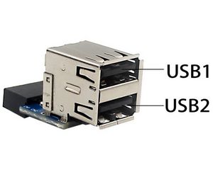 9-контактная материнская плата к двойному 2,0 разъему USB черная материнская плата к 2 портам USB 2,0 гнездовой внутренний адаптер заголовка - Product Image 6