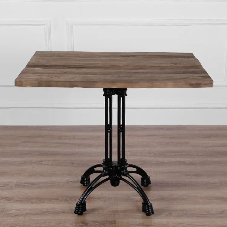 6257J tavolo da caffè rettangolare in legno rimovibile con ruote