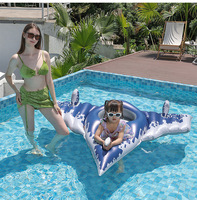 Pistolet à eau gonflable double siège avion en plastique pour piscine, plage et lac – pour adultes et enfants