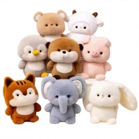 Boneka Hewan Lucu Isi Kapas PP Lembut, Teman Meja Mini, Hadiah Mainan Logo Kustom