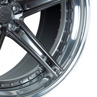 Rines de Aluminio Forjado de 2 Piezas Personalizados de 18-22 Pulgadas 5x112/5x120 con Acabado Negro Profundo para M3/M4 Mercedes AMG Audi