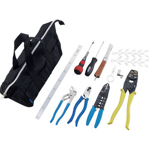 Ensemble d'outils à main multifonctionnels HOZAN de haute qualité avec étui souple, 11 pièces, outils d'électricien professionnels DIY, modèle DK-17, fabriqué au Japon - Product Image 1