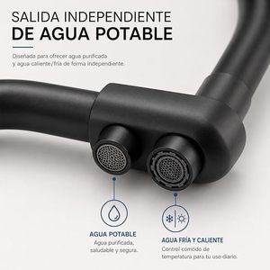 <span class=keywords><strong>Rubinetto</strong></span> da <span class=keywords><strong>Cucina</strong></span> a 3 Vie per Osmosi (Moderno, Cromato) |   Acqua Calda e Fredda |   Acqua Purificata |   Latone massiccio |   Compatibile con l'osmosi - Product Image 5