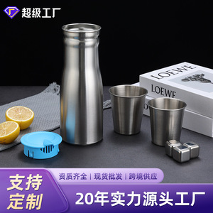 Stainless Steel Insulated Water Pitcher Large Capacity Thermal Insulation Home Use Round Shape - Product Image 4