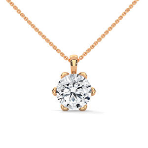 จี้เพชรเลี้ยงในห้องปฏิบัติการสีโรสโกลด์ เครื่องประดับชั้นดี ออกแบบอย่างประณีตเพื่อความเปล่งประกายเหนือกาลเวลา เหมาะสำหรับสวมใส่ทุกวันและการสวมซ้อนกัน - Product Image 6