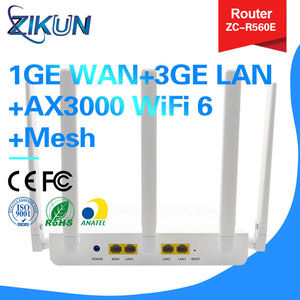 เราเตอร์ ZIKUN ZC-R560E AX3000 WiFi 6 พร้อมเสาอากาศ 2x5dBi + 3x5dBi รองรับ 1G WAN+3G LAN Mesh  พอร์ต RJ45 สำหรับบ้าน/สำนักงาน FTTH (256MB) - Product Image 3
