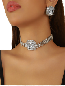 Manufacturer's Stock European American Hot Selling Fashionable Geometric Bridal Set for Weddings Banquets Engagement <b>Gift</b> Alloy - Product Image 1