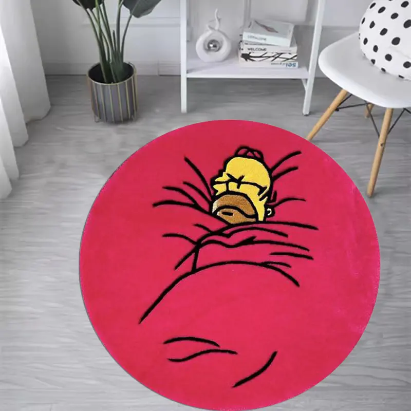 Chambre à coucher décoration de la maison personnalisé anime touffetage cercle tapis mignon tapis rond