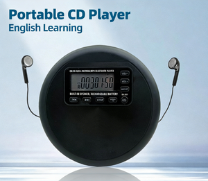 Portable Rechargeable CD Player with LCD Display Built in Speaker Headphone Jack for Home Travel Walkman Style Audio - Product Image 2