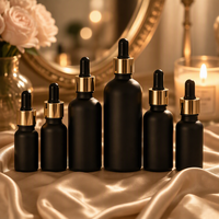 Flacon compte-gouttes en verre opaque coloré de 100 ml avec pulvérisateur à pompe, épaisseur 0,5 cm, emballage en boîte pour sérum de soin de la peau