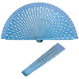 Abanico Español Pintado a Mano FAREA, Hecho en <span class=keywords><strong>Valencia</strong></span> con Madera de Ébano - Pintura de Flores y Flamenco - Product Image 1