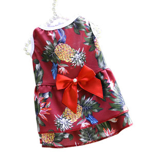 เสื้อกั๊กกระโปรงลายสับปะรดสำหรับสัตว์เลี้ยง วี๋หวาง ระบายอากาศได้ดี เหมาะสำหรับฤดูร้อน สำหรับสุนัขพันธุ์เท็ดดี้ บิชอง ปอมเมอเรเนียน - Product Image 4