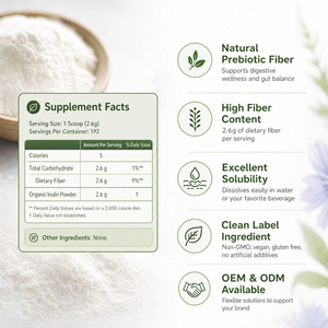 Poudre d'Inuline OEM ODM Marque Privée : Soutien Fibres Alimentaires, Santé Digestive et Équilibre du Microbiome Intestinal - Product Image 2