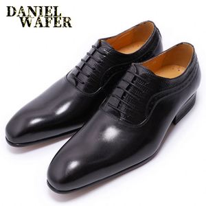 Stylish Dress <b>Shoes</b> Genuine Leather Business Formal <b>Shoe</b> Black Lace up Men Oxford <b>Shoes</b> - Product Image 5
