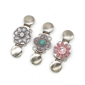 Moda Vintage flor cárdigan cuello suéter chal <span class=keywords><strong>Duckbill</strong></span> hebillas camisa broche Clips para mujer - Product Image 1