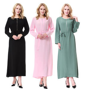 Nouvelle Robe Abaya 2026 à Col Montant en Tissu Doux, Style Moyen-Oriental Arabe, Caftan Islamique Turc pour Femme, Robe Musulmane Abaya - Product Image 1
