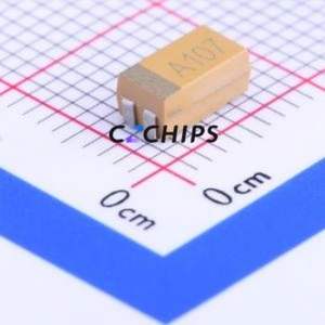 Condensateur au tantale CA45-C010K107T CASE-C-6032 ( Capacité : 100uF )( Précision : 10% Tension nominale : 10V ) - Product Image 1