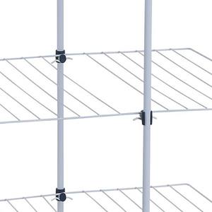 4 niveaux <span class=keywords><strong>40M</strong></span> support de séchage de vêtements en métal durable, cintre de séchage de vêtements avec roues - Product Image 3