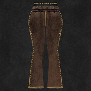 Women's Casual Hip Hop Sports Suit Hooded Sweatshirt Sleeveless Embroidered Pants Solid Knitting Autumn <b>Street</b> Style <b>One</b> Set New - Product Image 4