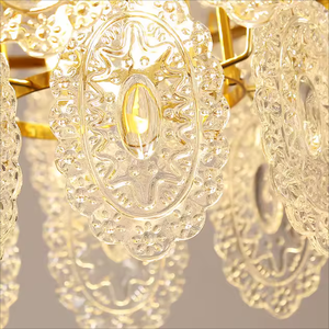 Nueva llegada estilo francés candelabro arte decoración sala comedor dormitorio luz colgante de cristal - Product Image 6