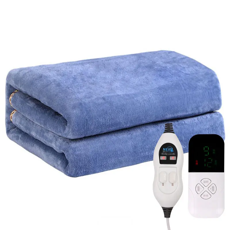 卸売電気加熱暖かい毛布スローwithTime設定自動シャットオフ冬用ベッド