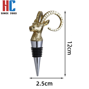 Bouchon de bouteille de vin en alliage de zinc plaqué or, motif animal, style ange, avec bec verseur, pour verre à vin, stock usine, 20 ans d'expérience - Product Image 6