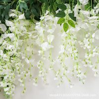 Guirlande de fleurs artificielles en soie luxuriante de 7 pieds, glycine suspendue, décoration murale pour mariage, fête, maison