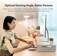 Support d'écran/TV/écran d'impression/ordinateur portable élégant en bois et aluminium de qualité supérieure