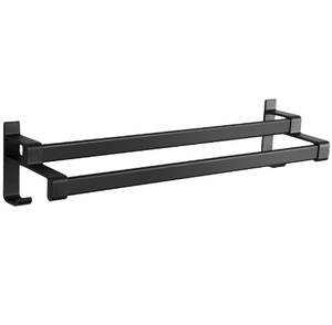 <span class=keywords><strong>Porte</strong></span>-serviettes à <span class=keywords><strong>main</strong></span> Double, en aluminium, noir mat, pour <span class=keywords><strong>salle</strong></span> <span class=keywords><strong>de</strong></span> <span class=keywords><strong>bain</strong></span>, <span class=keywords><strong>porte</strong></span>-serviettes avec crochet, nouvelle collection - Product Image 3