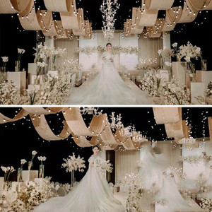 Tessuto elastico per matrimonio con decorazione per tenda a velo per soffitto matrimonio <span class=keywords><strong>sala</strong></span> per matrimonio Floating Hotel Floating Top velo - Product Image 6