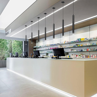 Lustre LED moderne de luxe, luminaire suspendu en acrylique à intensité variable pour salon, salle à manger, hôtel