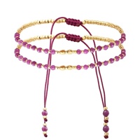 Bracelet tendance pour femme en pierre naturelle de grappe de fer, apatite bleue, petites perles facettées en forme de boule, pierres semi-précieuses
