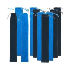 Pochette à cordon en daim de luxe recyclable avec logo de marque personnalisé pour le vin, le café, les stylos, les pinces à épiler, les bijoux - Product Image 1