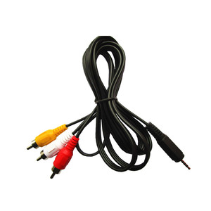 1.5M/5 Pés de 2.5mm Cabo AV para <span class=keywords><strong>3</strong></span> <span class=keywords><strong>RCA</strong></span> Aux Jack <span class=keywords><strong>3</strong></span>.5mm para 2.5mm Adaptador para Smartphones MP3 Tablets Alto-falantes Home Theater - Product Image 4