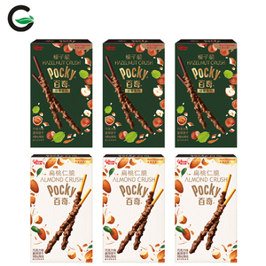 Glico Pocky Almond Hazelnut Crisp Nuts Series, Barra <span class=keywords><strong>de</strong></span> Chocolate Cremosa Dulce, <span class=keywords><strong>Galletas</strong></span> Decorativas Recubiertas con Sabor Afrutado - Product Image 6