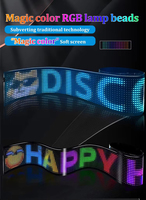 Letrero LED Interior Personalizable y Programable por Aplicación, Panel de Píxeles de Matriz LED RGB, Publicidad Flexible con Texto Desplazable Digital