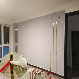 Lignes décoratives modernes de plafond de mur d'acier inoxydable bande auto-adhésive apprêtée de finition de miroir d'or pour la décoration de salon - Product Image 4