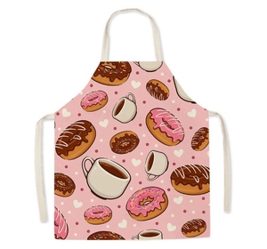 Delantal con estampado Digital de hamburguesa, pizza, donut, para hornear, tienda - Product Image 2