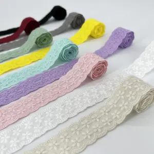 Nuovi accessori ricamati a colori in pizzo da 3cm fornitura gonna da principessa colletto per la casa Lolita