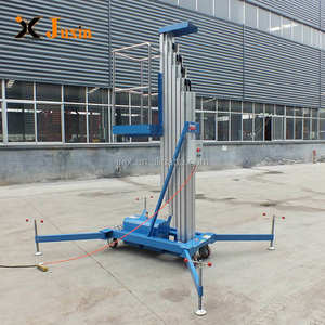 6 m-14 m luar ruangan tiang tunggal aluminium Aloi angkat listrik <span class=keywords><strong>Platform</strong></span> Lift hidrolik pengangkat tangga - Product Image 5
