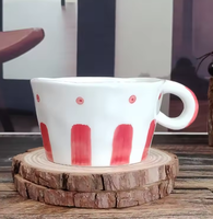 Mug à café en céramique écologique EuroJoy de style rétro à motif ancien, avec poignée, compatible micro-ondes, cadeau idéal pour les festivals et les anniversaires