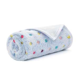 Songmai-mantas suaves de lana para perros y gatos, alfombrilla para dormir, cubierta de cama con estampado de pata para cachorros y otros animales pequeños - Product Image 5