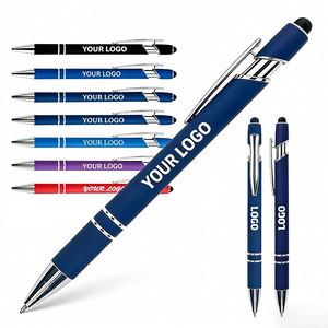2026 New Design Wholesale Luxury Premium Promo Gift Business Pen Soft Touch Rubber Metal Ballpoint Pens with Custom Logo - Product Image 1