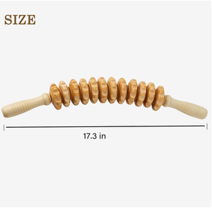 Rodillo de madera curvado de 40cm, herramientas de masaje Manual para celulitis, punto de gatillo, rodillo de liberación muscular, Guasha, masajeador - Product Image 6