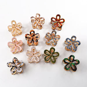 6.5cm coréen en plastique fleur nordique Clips requin cheveux griffe petit Vintage ambre découpe pinces Clips pour fille tempérament pinces à cheveux - Product Image 1